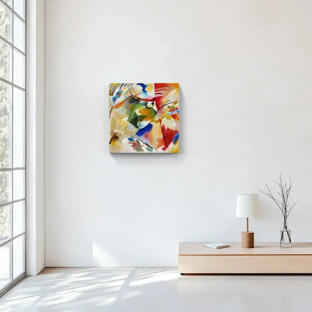 Artwork shown in a living room